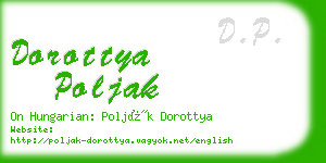 dorottya poljak business card